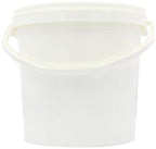 White plastic bucket with lid and handle for NutriSport Protein plus carbs to boost muscle glycogen