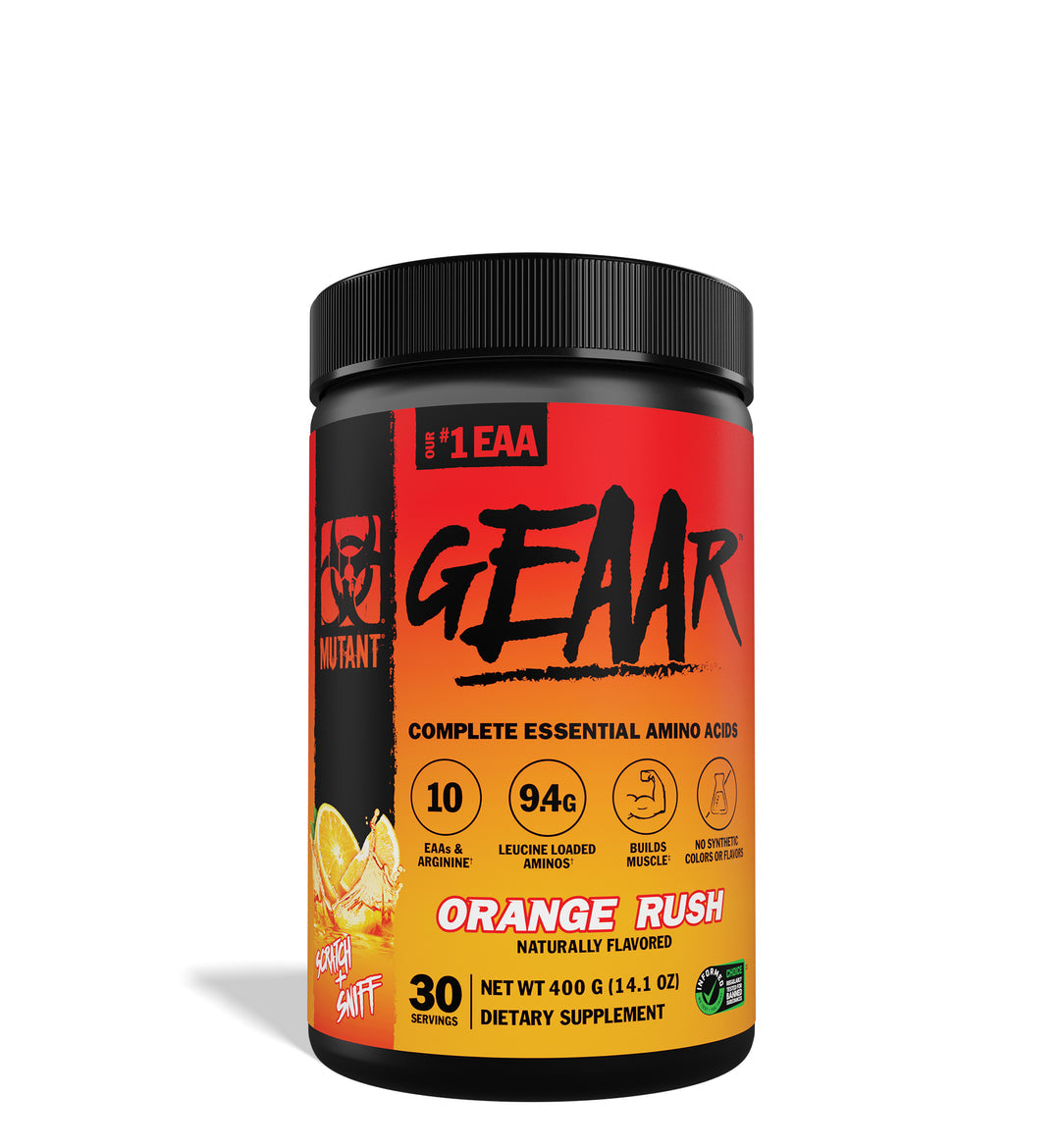 Mutant GEAAR Orange Rush - 400g / Orange Rush (Scratch + Sniff) - Amino Acids Powder
