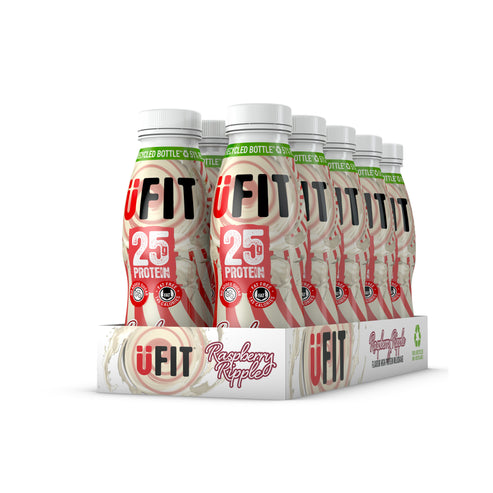 UFIT Protein RTD - 10x330ml / Raspberry Ripple - Whey Protein Ready-to-Drinks