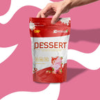 Resealable pouch of CNP Professional Dessert strawberry-flavored guilt-free treat with digestive enzymes