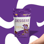 Purple and white CNP Professional Dessert pouch with guilt-free treat and digestive enzymes