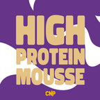 CNP Professional Dessert high protein mousse label with guilt-free treat and digestive enzymes