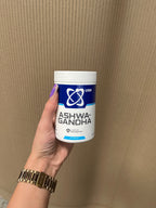 USN Ashwagandha bottle with root extract capsules in white and blue packaging