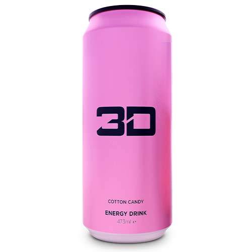 3D Energy Drink - 12x473ml / Pink (Cotton Candy) - Energy Ready-to-Drinks