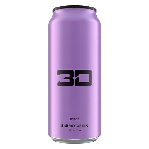 3D Energy Drink - 12x473ml / Purple (Grape) - Energy Ready-to-Drinks