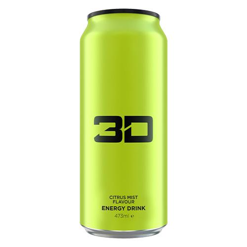 3D Energy Drink - 12x473ml / Green (Citrus Mist) - Energy Ready-to-Drinks