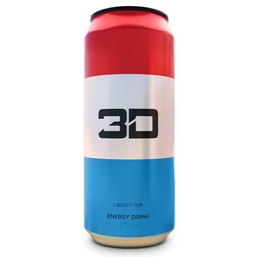 3D Energy Drink - 12x473ml / Liberty Pop - Energy Ready-to-Drinks