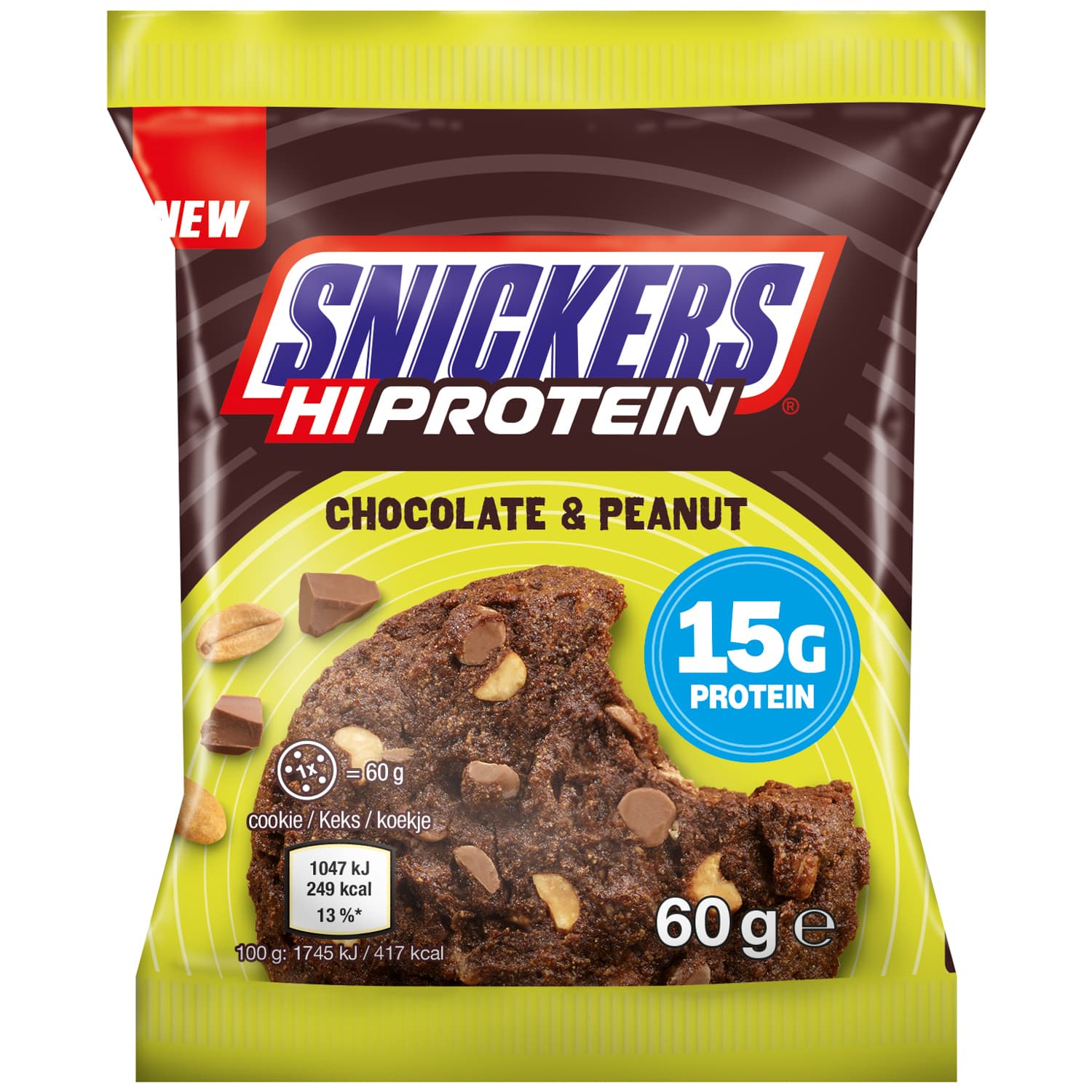 Protein Cookie Original with milk chocolate chips and 15g protein in every bite