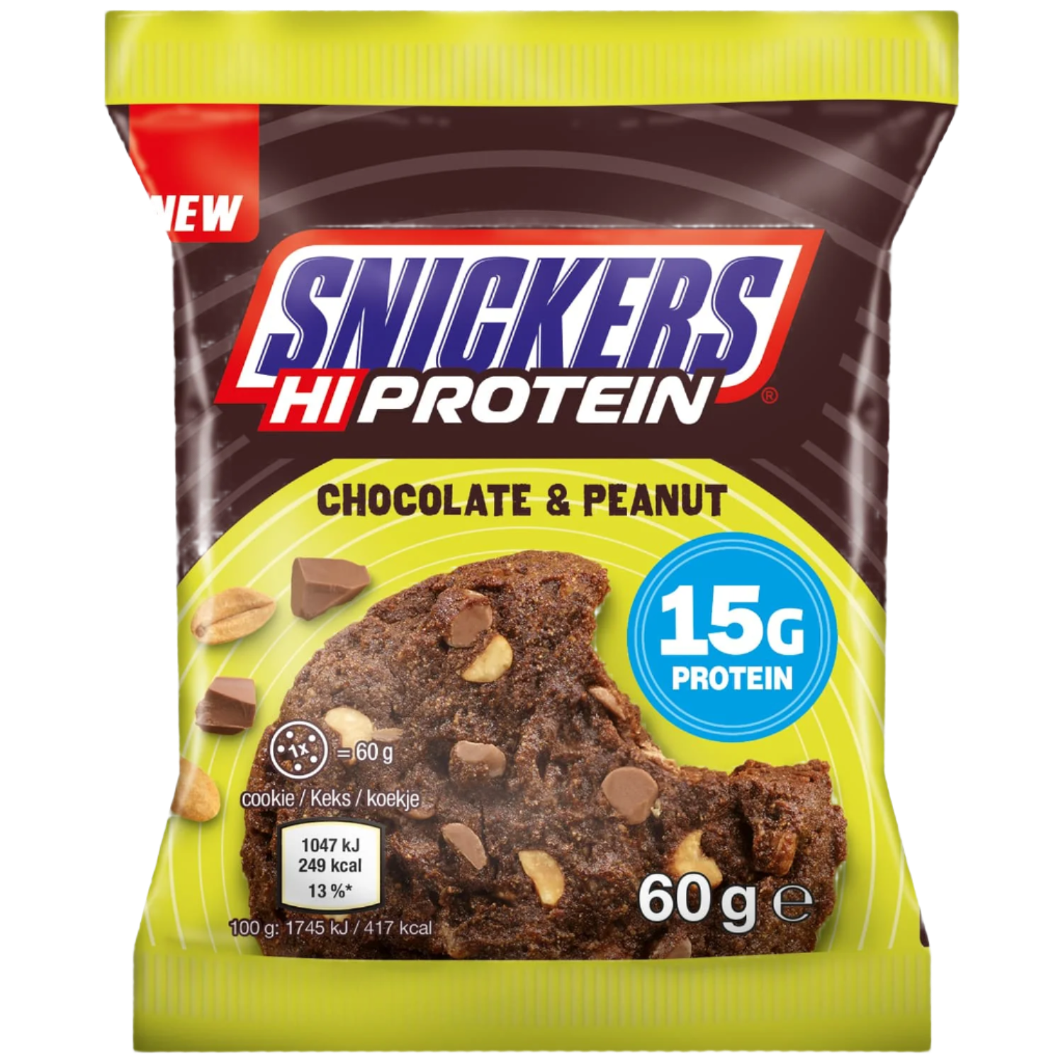Protein Cookie Original with milk chocolate chips and 15g protein for a tasty snack