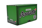 Green cardboard box of Peperami Salami snacks on display, perfect for quick bites