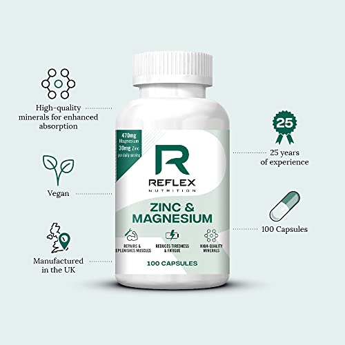 Reflex Nutrition Zinc & Magnesium - 100 Caps - All-In-One Gainer Powder