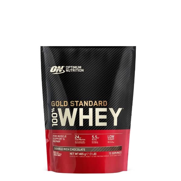 Chocolate flavored whey protein pouch from Optimum Nutrition Gold Standard for fitness goals