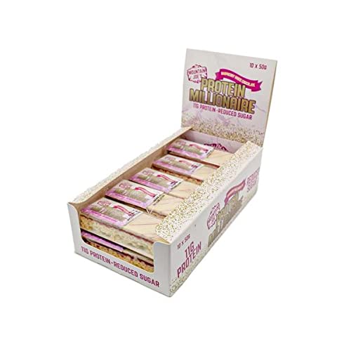 Mountain Joe’s Protein Millionaire - 10x50g / Raspberry White Chocolate - Protein Bars