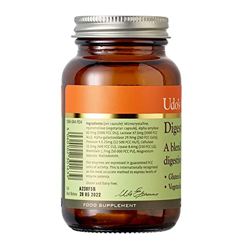 Udo’s Choice Digestive Enzyme Blend - Digestion Support Capsules