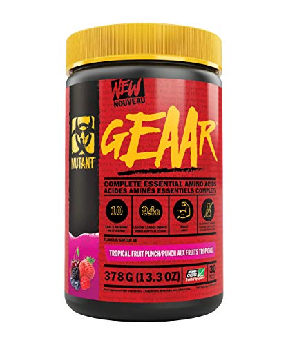 Mutant GEAAR Tropical Fruit Punch vegan fermented amino acids powder for muscle growth