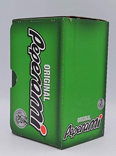 Green cardboard box of Peperami Salami snack, perfect for on-the-go munching