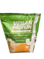 Green pouch of Trained By JP MPS Max Banoffee Sundae vegan protein with peri workout amino