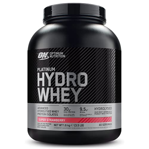 Optimum Nutrition Platinum Hydro Whey - 1.6kg / Strawberry - Protein Blend Powder (Whey Protein Concentrate Whey
