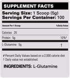 EHP Labs Glutamine - 500g / Unflavoured - Glutamine Powder
