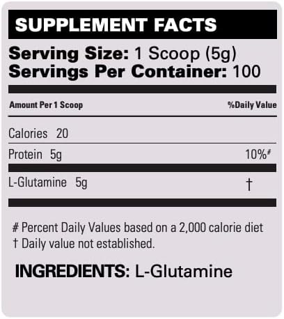 EHP Labs Glutamine - 500g / Unflavoured - Glutamine Powder