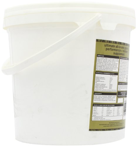 White plastic bucket of NutriSport Protein + Carbs for post exercise muscle recovery