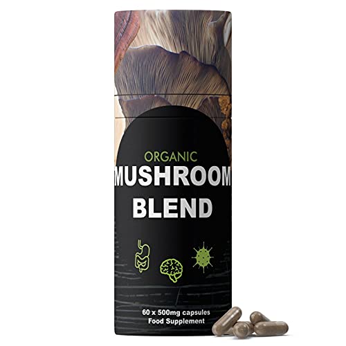 Feel Supreme Mushroom Blend - 60 Veg Caps - Mushroom Powder