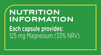 Green nutrition info label for Reflex Nutrition Magnesium Bisglycinate supplement