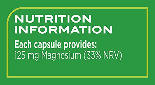 Green nutrition info label for Reflex Nutrition Magnesium Bisglycinate supplement