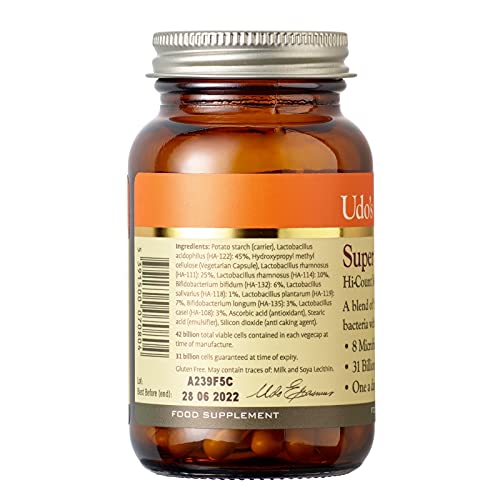 Udo’s Choice Super 8 Microbiotics - 30 Caps - Digestion Support Capsules