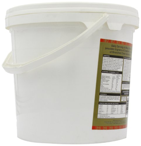 White plastic bucket with handle for NutriSport Weight Gain gain mass catalyst whey protein isolate