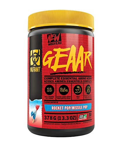 Mutant GEAAR essential amino acids supplement in Rocket Pop flavor for muscle growth