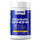 White and blue USN Ashwagandha bottle with root extract supplement