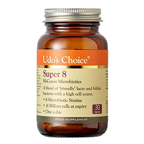 Udo’s Choice Super 8 Microbiotics - 30 Caps - Digestion Support Capsules