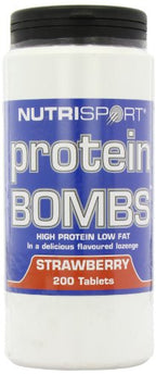 NutriSport Protein Bombs - 200 Tabs / Strawberry - Amino Acids Tablets