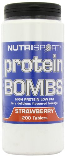 NutriSport Protein Bombs - 200 Tabs / Strawberry - Amino Acids Tablets