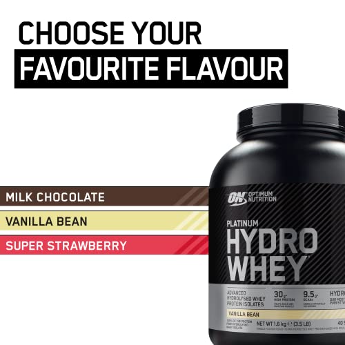 Optimum Nutrition Platinum Hydro Whey - Protein Blend Powder (Whey Protein Concentrate Whey Protein Isolate Calcium