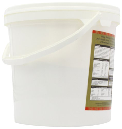 White plastic bucket with handle for NutriSport Weight Gain gain mass catalyst whey protein isolate