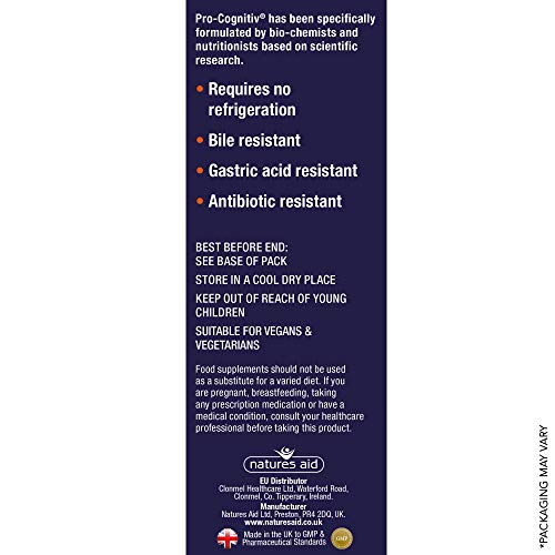 Natures Aid Pro-Cognitiv - 60 Caps - Cognitive Support Capsules