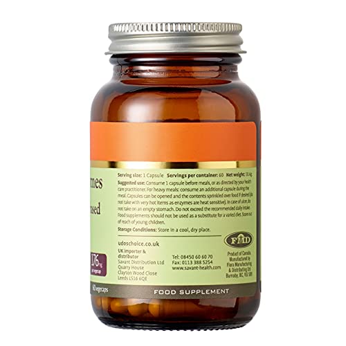 Udo’s Choice Digestive Enzyme Blend - Digestion Support Capsules
