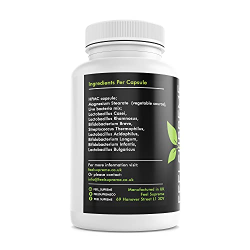 Feel Supreme Probiotics - 30 Veg Caps - Digestion Support Capsules