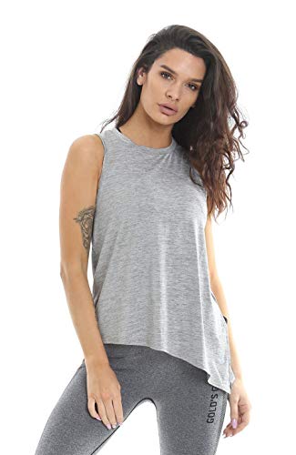 Golds Gym Ladies Angled Vest L - Large / Grey - Vest