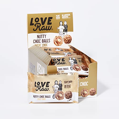 LoveRaw Nutty Choc Balls - 9x28g / Milk Choc - Vegan Protein Balls