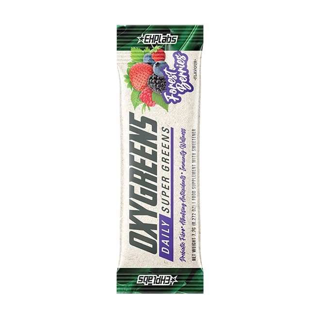 EHP Labs OxyGreens 15 Stick Pack 15x115.5g Forest Berries - Spirulina