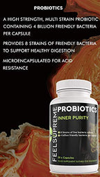 Feel Supreme Probiotics - 30 Veg Caps - Digestion Support Capsules