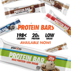 Assorted high-protein, low-sugar Per4m Protein Bar flavors for healthy snacking