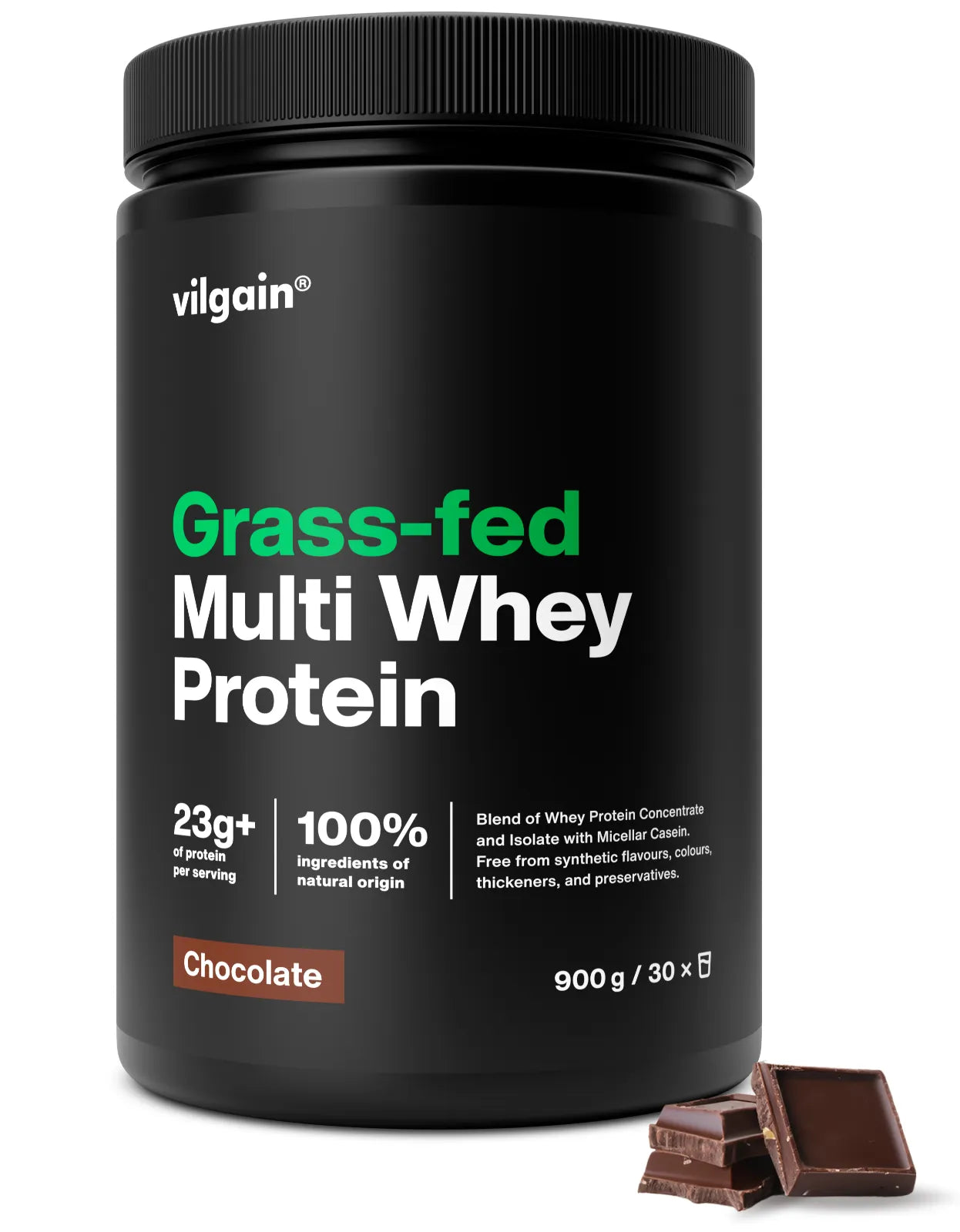 Vilgain Grass-fed Multi Whey Protein - 900g / Chocolate