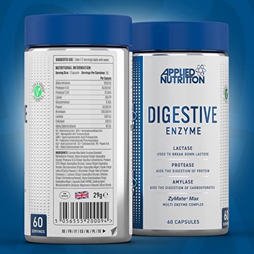 Applied Nutrition Digestive Enzyme - 60 Caps - Digestion Support Capsules