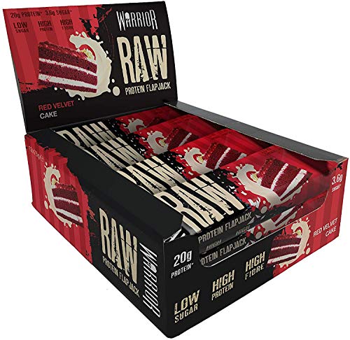 Warrior Raw Protein Flapjack - 12x75g / Red Velvet Cake - Protein Flapjacks