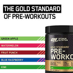 Optimum Nutrition Gold Standard Pre-Workout container with kiwi flavor and other options