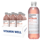 Vitamin Well Hydrate - 12x500ml / Rhubarb & Strawberry - Hydration Ready-To-Drinks